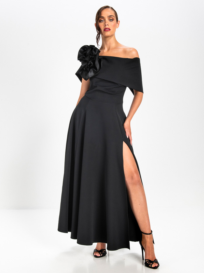 Kyoto Flare Dress - Black (Kevan Jon)